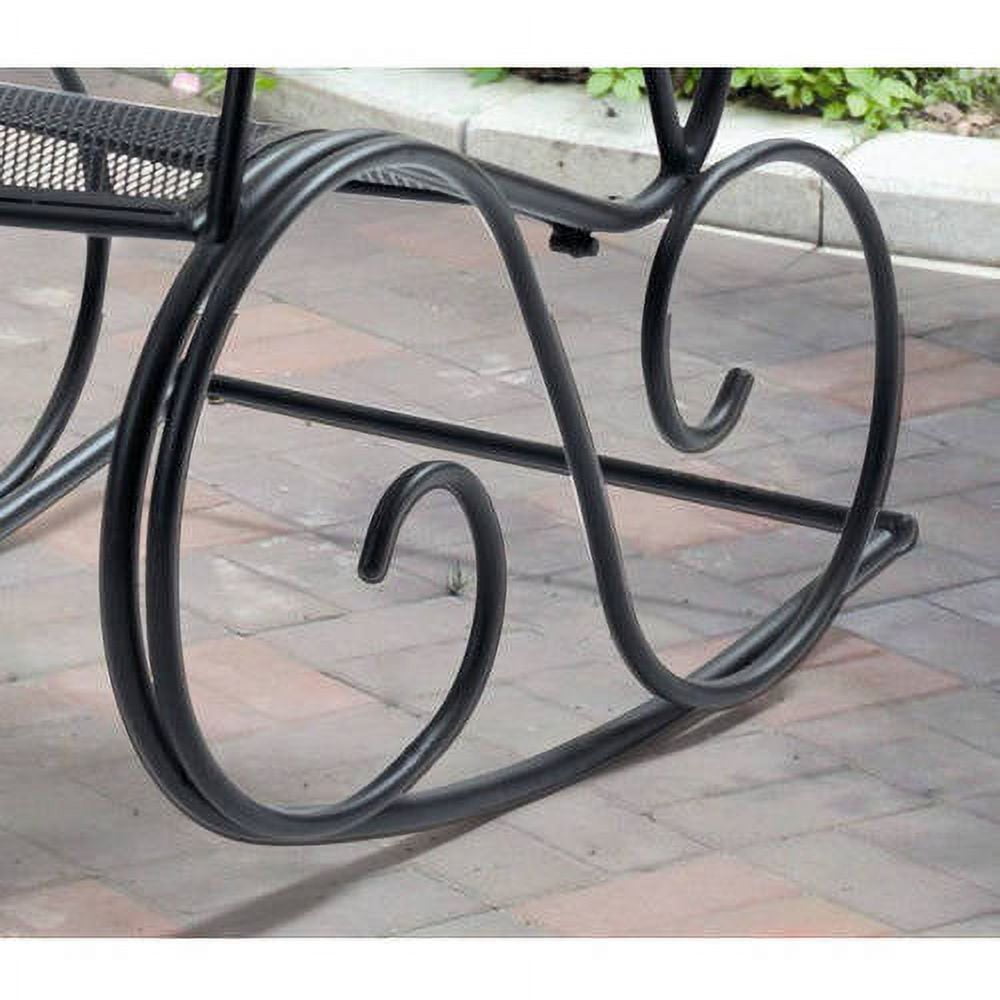 Mainstays jefferson wrought iron rocking chair deals