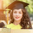 thumbnail image 2 of justharion Tassel Decoration Hanging Date Drop Tassel Pendant Polyester Graduation Cap Drop Prop, Gold, 2 of 8