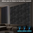 thumbnail image 3 of Paneles de pared insonorizados BSHEAD, paquete de 8, 30 x 30 x 1,2 cm, color negro, 3 of 7