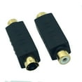 thumbnail image 2 of 2X S-Video Macho A Rca Hembra Adaptador de Video Compuesto Convesor de Enchufe, 2 of 7