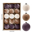 thumbnail image 3 of Japceit Velvet Christmas Tree Ornaments Set, Plush Ball Decor Collection, Festive Hanging Decorations for Xmas Tree Decorating, Indoor Holiday Accents, Home Party Settings, 3 of 6