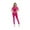 Rose Red, variant on LYMAYTER Womens Nurse Uniform for XS-2XL Durable Medical Uniform Solid Color Short Sleeve 2-Piece Medical Workwear Set