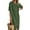 Green, variant on 2025 Fashion Women's Long Button Down Shirt Dress Loose V-neck Cotton Linen Solid Color Dress Summer Vacation Beach Sundress