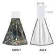thumbnail image 3 of Yayeee Kitchen Hanging Hand Towels Set of 2 with Loop Bathroom Absorbent Tie Towel, Green Forest Scene, 3 of 7