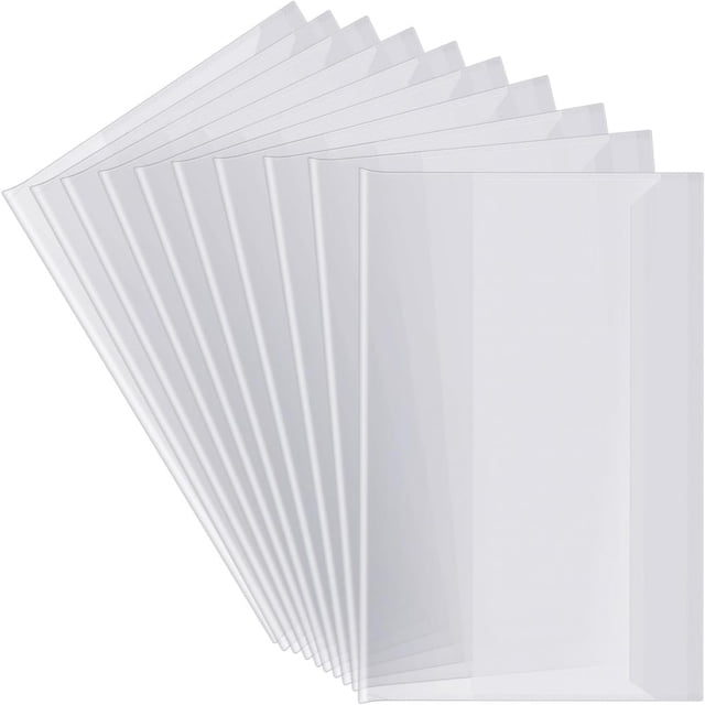 10 unidades - Heftschr - Cubierta de lámina - Cubiertas de libros - A4 - Transparente - Para libros escolares