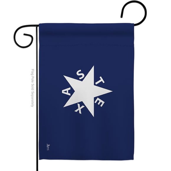 Americana Home & Garden G142905-BO Drapeau de Jardin 13 x 18.5 Po. Zavala de Lorenzo Texas avec Drapeaux Décoratifs Patriotiques Historiques Double Face Décoration de Maison Bannière Cadeau de Cour
