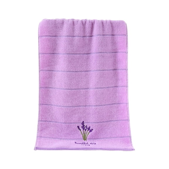 JOGZMZ Embroidered Bath Towel Set 34x75cm - Soft Fragranced Luxury Towels, High Absorbent Quick Dry, Spa & Gift Bathroom Towels (13.4x29.5in)