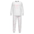 thumbnail image 6 of WOYY Girls Pajamas Long Sleeve Bow Graphic Tee Sleep Pants Comfy Loungewear, Sizes 3-14, 6 of 6