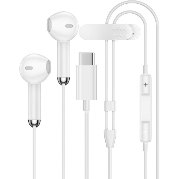 USB C Wired Headphones for iPhone 17 Pro Max 17 17Pro Air 16 16e 16Pro 15 Plus 15, USB-C Earphones Wired Type C iPhone 17 Earbuds with Mic HiFi Stereo for Samsung S25 Ultra S24 FE S23 A17 A16, Google