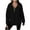 Black, variant on Womens Sweatshirts Quarter Half Zip Pullover Oversized Hoodies Fall Fashion Winter Fleece Jackets Sweaters Brown M