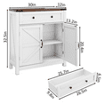 thumbnail image 2 of 30" Farmhouse Storage Cabinet with Drawer & Adjustable Shelf, for Kitchen, Dining Room, Bathroom, Entryway, 2 Available Color, 2 of 6