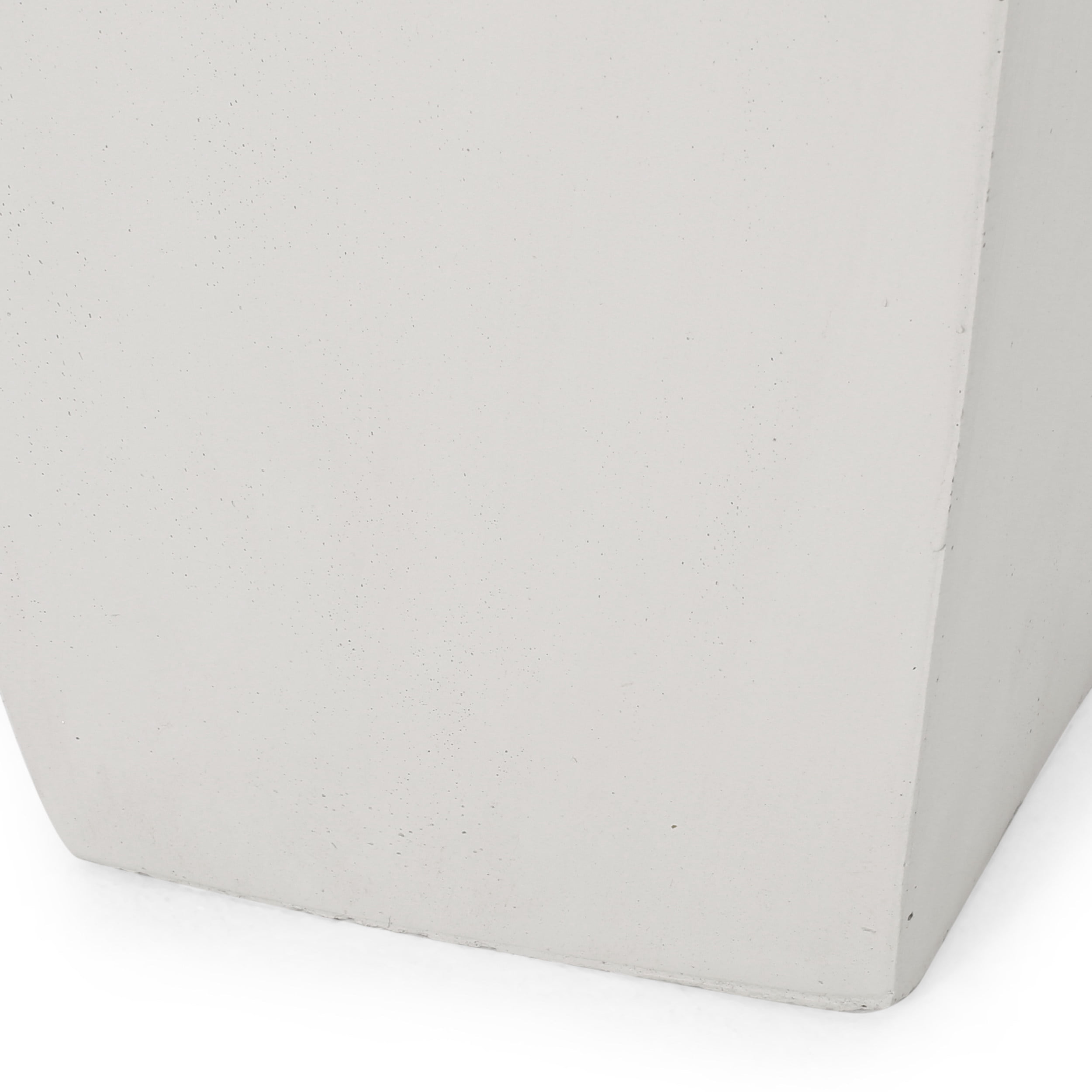 Theo Cast Stone Small Outdoor Planters, Set of 2, White