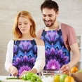 thumbnail image 3 of Purple Blue Tie Dye Pattern Apron-Garden Aprons for Women with Pockets-Cotton Linen Waterproof Kitchen Cooking Gardening Aprons Adjustable for Kitchen,Cooking,BBQ and Salon 33x27 Inch, 3 of 7