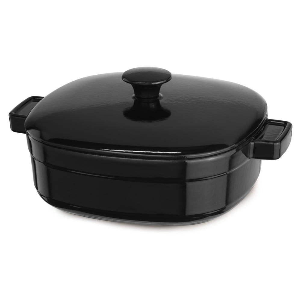 Kitchenaid Streamline Cast Iron 4Quart Casserole, Onyx Black