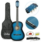 ZENY Acoustic Guitar for Starter Beginner Music Lovers Kids Gift 38" 6-String Folk with Gig bag, Strap, Tuner and Pick, Blue