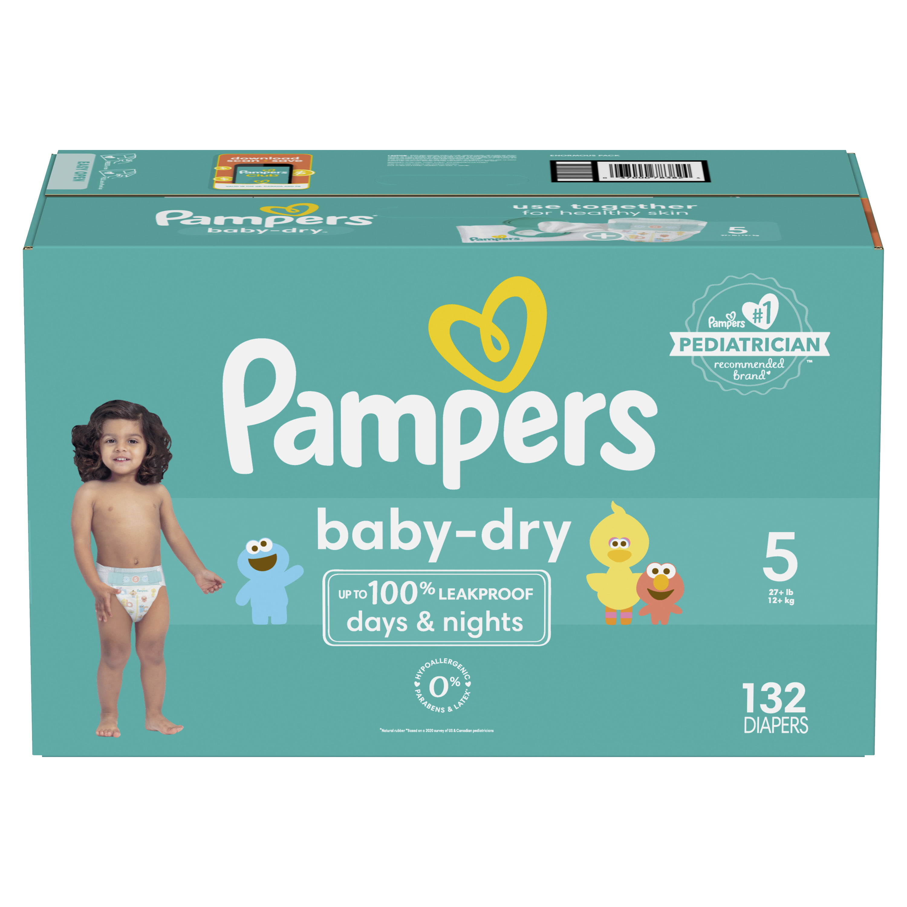 Raise yourself Snowstorm Stun Pampers Baby Dry Extra Protection Diapers, Size 5, 132 Count - Walmart.com