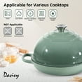 thumbnail image 3 of Davivy 5.5 Qt Enameled Dome-Shaped Cast Iron Bread Dutch Oven with Lid, Enameled with Silicone Oven Mitts, 3 of 14