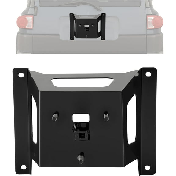 KOJEM Spare Tire Carrier Mount Rack Holder Bracket Compatible with 2010-2014 Toyota FJ Cruiser Steel Powder Coated