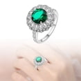 thumbnail image 2 of Las mujeres de imitación Maldivas Azul Verde Moissanite Anillo Estilo brillante y versátil Anillo, 2 of 8