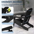 thumbnail image 5 of Hidpriva 2PC Folding Adirondack Chair, HDPE All-Weather Resistant Patio Chair, Oversized Folding Eco-Friendly Chair for Outdoor, Patio, Lawn, Garden, Backyard Deck, Fire Pit, Black, 5 of 6