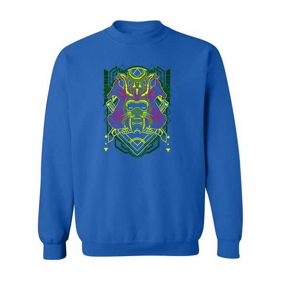 Samurai With Fangs Sweatshirt Men -Image by Shutterstock, Male Medium