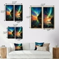 thumbnail image 4 of Designart "Magical Aurora Borealis Serene Arctic Lake III" Northern Lights Framed Wall Art Set Of 2 - Traditional Green Framed Canvas Set For Living Room Decor, 4 of 6