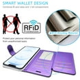 thumbnail image 5 of CoverON For Apple iPhone 13 pro Wallet Case, RFID Blocking Vegan Leather 6x Card Slot Holder Cover Flip Folio Phone Pouch, Purple, 5 of 7