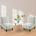 thumbnail image 7 of LKJYER Armless Accent Chair Cover Slipcover, Stretch Jacquard Accent Chair Cover Without Arms Removable Armless Slipper Chair Slipcover Furniture Protector Covers for Living Room Hotel, 7 of 7