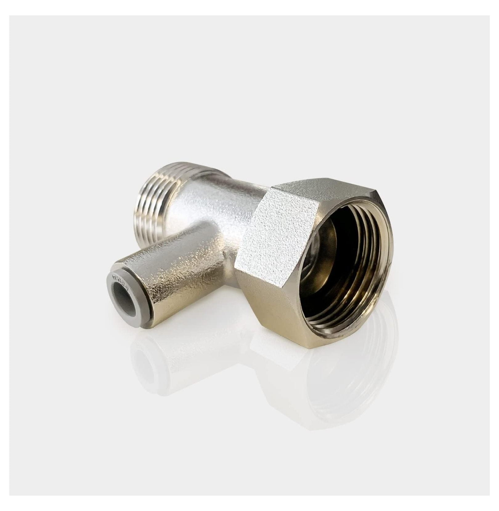 3 Way Tee 7/8" x 7/8" x 1/4" Bidet T Adapter for Toilet Bidet Sprayer, Brass T Connector for Bidet Attachment, Toilet Supply Line Splitter