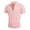#271-Pink, variant on Mens Short Sleeve Half Zip Pullover Stand Collar Pleated Solid Color Casual Sport Top Breathable Soft for Daily Outdoor Spring Summer Gift