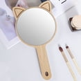 thumbnail image 4 of YAOMOBB Small Mirror Creative Makeup Mirror Compact Wooden Handle Design, 4 of 6