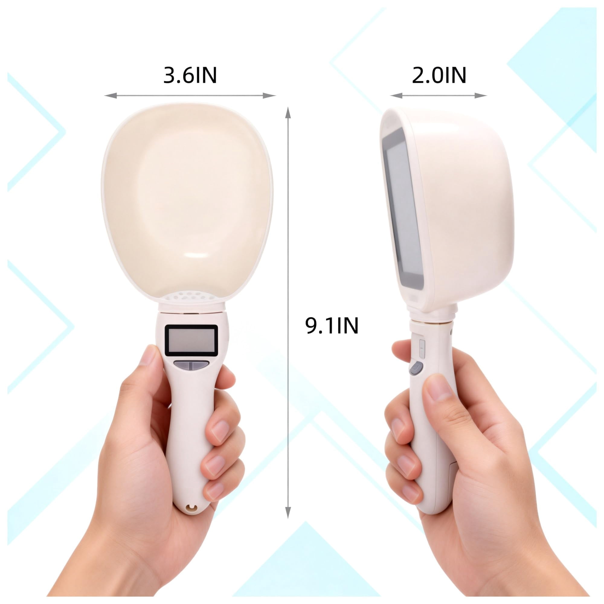 Electronic Measuring Spoon, High Precision 800g/1g Digital Kitchen Scale, LCD Display Tare Function, Detachable for Easy Cleaning, for Pet Food Coffee Milk Powder Baking