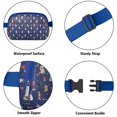 thumbnail image 5 of Dark Blue Christmas Dog and Snowman Pattern Cute Fanny Packs for Women,Travel Waterproof Crossbody Fanny Bags Waist Purse for Women Anti Theft Adjustable Strap for Running Travel Cycling, 5 of 6