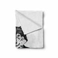 thumbnail image 2 of Wolf Soft Flannel Fleece Blanket, Business Animal in Suit with Jacket Shirt and Tie Sketch Style Hipster Print, Cozy Plush for Indoor and Outdoor Use, 50" x 70", Teal Vermilion Black, by Ambesonne, 2 of 6
