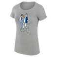 thumbnail image 2 of Women's G-III 4Her by Carl Banks Heather Gray Kansas City Royals Super-Slim Fit Lightweight Baseball Girls T-Shirt, 2 of 3