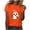 Orange D, variant on Halloween T Shirts Womens Pumpkin Ghost Printed Funny Graphic Tees Short Sleeve Crewneck Fall Holiday Tops, Orange M