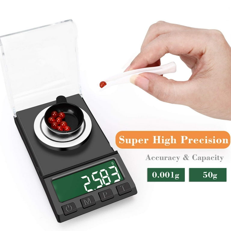 Digital Scale, Professional 50g-0.001g Precise Scale with 50g