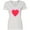 AA-White, variant on Inktastic Valentine Red Heart with Dots Women's V-Neck T-Shirt