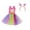 A-Pink, variant on Hihipz Little Girls Skirts Rainbow Layered Tutu Dress Dance Performance Ruffle Cake Skirt Birthday Concert Party