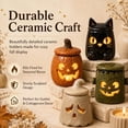 thumbnail image 5 of Cozy Monster Tealight Lantern, Ceramic Halloween Candle Holder | Handmade Ceramic Ghost Candle Holder Casts a Warm Glow for Mantels Shelves Tabletops Parties and Gifts, 5 of 7