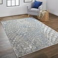 thumbnail image 5 of 8' X 10' Blue Silver And Gray Geometric Area Rug, 5 of 10