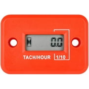 Jayron Tach Hour Meter Digital LCD Inductive Tachometer No Battery Powerful Timing RPM measuring Waterproof Design,for