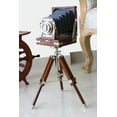 thumbnail image 3 of New Antique Vintage Look Film Camera Wooden Tripod Collectible Studio Gift Item Brown Color (22 Inches), 3 of 9