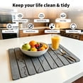 thumbnail image 5 of COZZIVITA Stone Drying Mat Kitchen 60x40cm Dish Drying Mat Coffee Mat Super Absorbent, Quick-Dry, Non-Slip Easy Clean Foldable Space Saving, Grey, 5 of 8