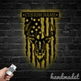 thumbnail image 4 of Handmadetneonsign US Flag Deer Head Metal Wall Art Light, Deer Head Metal Sign Wall Decor, Deer Metal Decor, 4 of 5