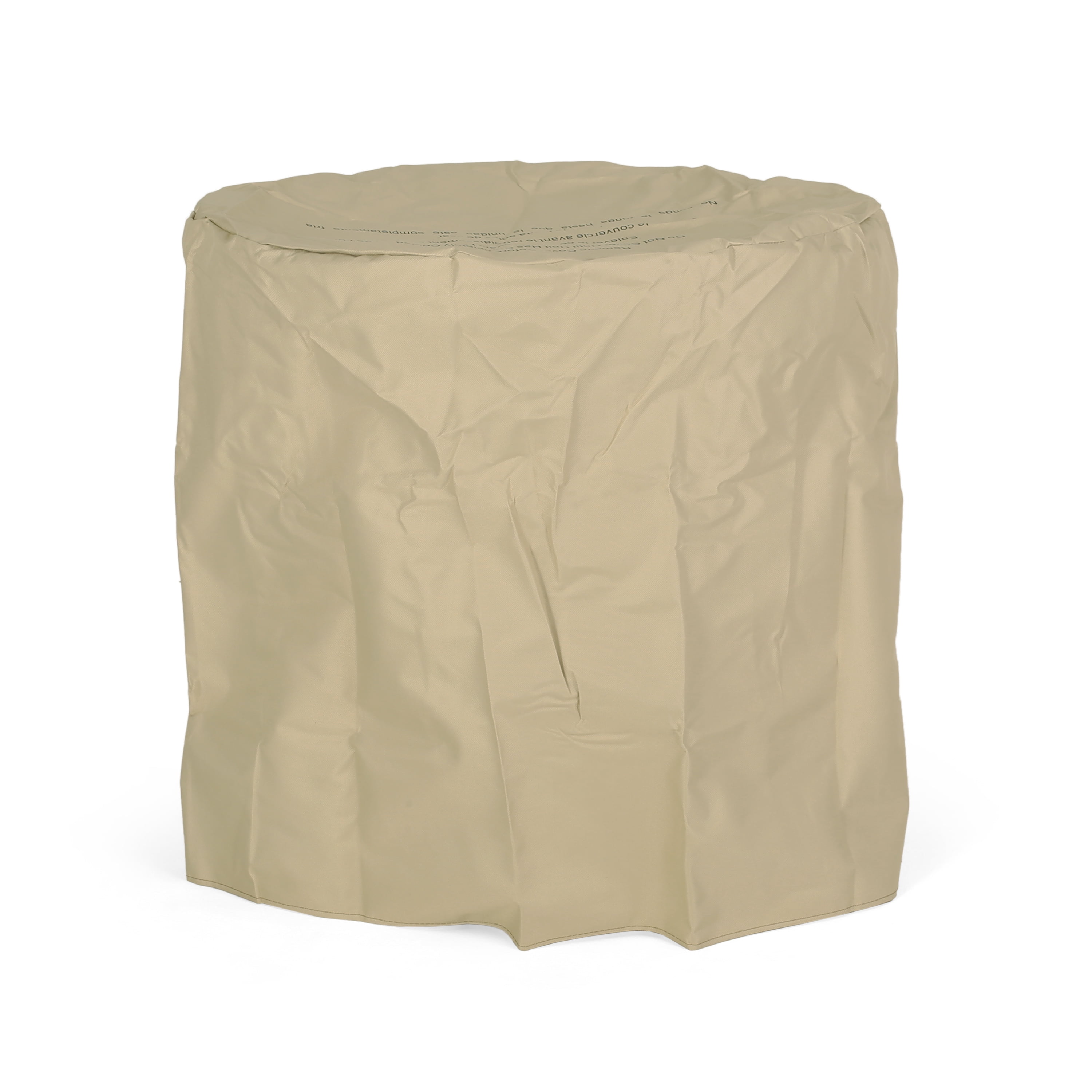 GDF Studio Muriel Outdoor 25" Light Weight Concrete Round Fire Pit 40K BTU, Dark Brown