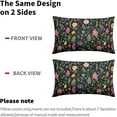 thumbnail image 5 of Botanical Print Vintage Floral Pillow Covers 12x20 Set of 2 Black Pink Blue Sage Green Flower Spring Plant Decorative Lumbar Throw Pillow Cases Outdoor Farmhouse Decor for Sofa Couch Bed, 5 of 6