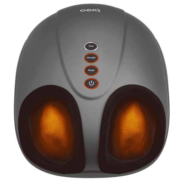 Breo Shiatsu Foot Massager with Heat, Deep Kneading for Plantar Fasciitis, Fits Men Size 12, Gift