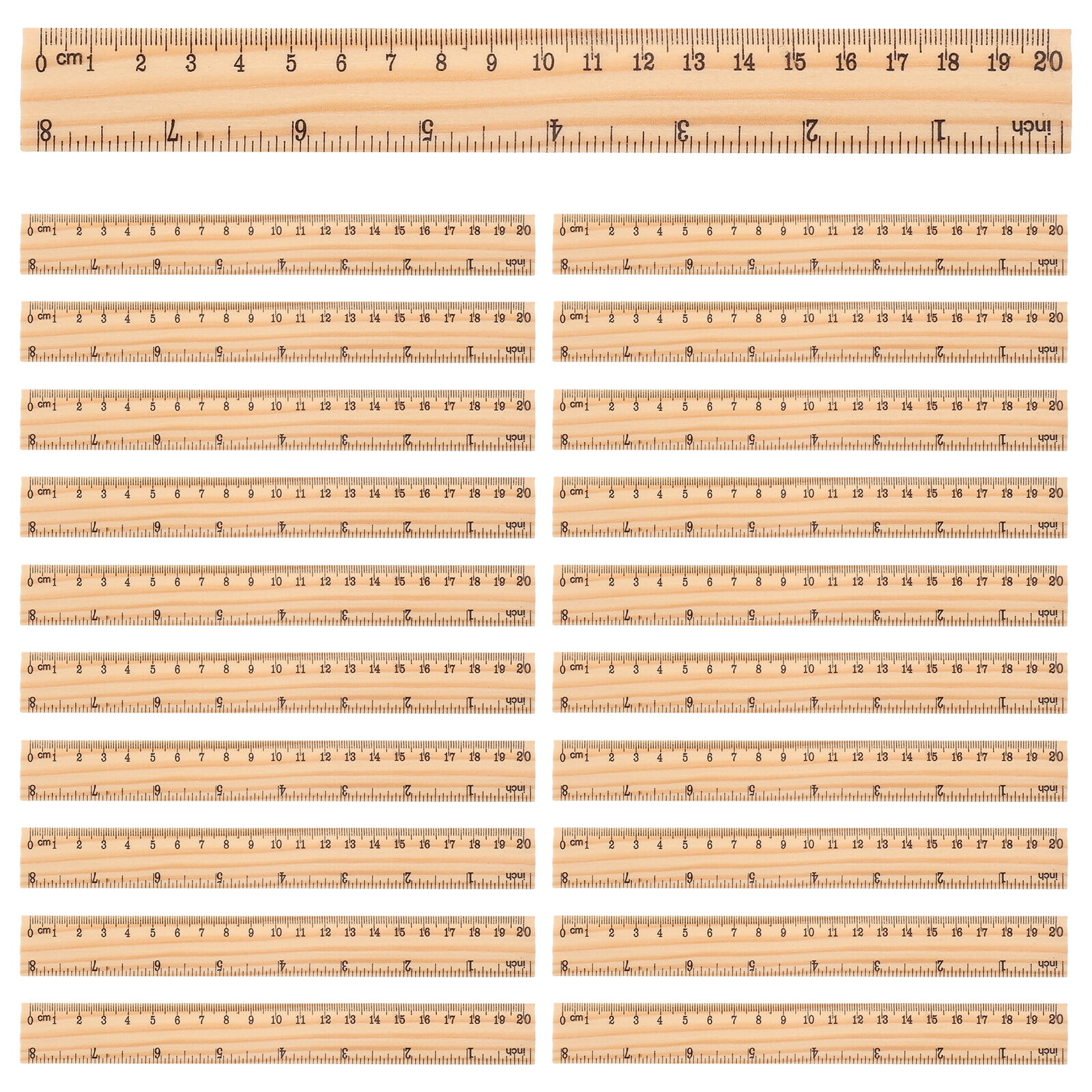 Selling 15cm 20cm 30cm Log Wooden Ruler Wooden Ruler Double Sided Student  Office School Measuring Tool