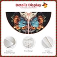 thumbnail image 3 of Rateoe Bow Flower Skull Pattern Christmas Tree Skirt with Ties , Christmas Tree Decorations, Farmhouse Christmas Decor Xmas Holiday Decorations-48", 3 of 6